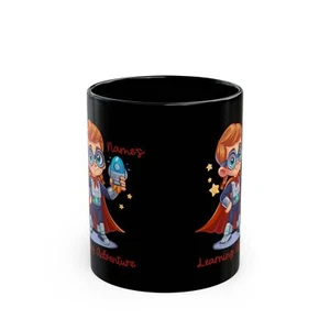 Adventure Girl Mug Black - Custom Kids Coffee Mug, Personalized Funny Gift - Picture 1 of 9