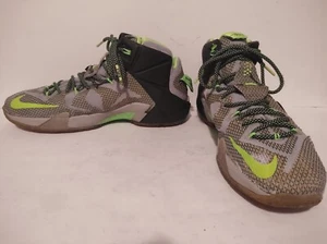 Nike Mens Lebron 12 XII Dunk Force Dunkman Size 13 Grey Green 684593-001 - Picture 1 of 7