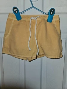 NWT O'Neill Girls Youth Shorts Size M (12) Yellow Cotton Linen Drawstring - Picture 1 of 3