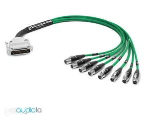 Premium DB25 DSUB Snake Mogami 2932 | Neutrik Rean Mini XLR-Female | Green 50' - Picture 1 of 1