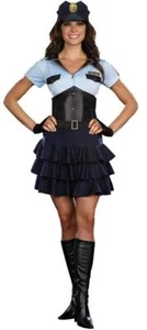 Womens Dreamgirl POLICE OFFICER Halloween Costume Size Large 12/14 Dress NWT - Picture 1 of 1