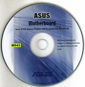ASUS P5GD1-VM Motherboard Drivers Installation Disk M543 - Picture 1 of 1