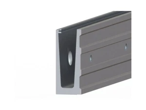 Ganzglasgeländer Seitenverankerung Aluminium Set mit Dichtung T12,76mm L2,5m SE - Picture 1 of 4