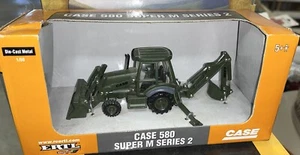 ERTL Case 580 Super M Backhoe Series 2 Military Green 1/50 - Picture 1 of 3