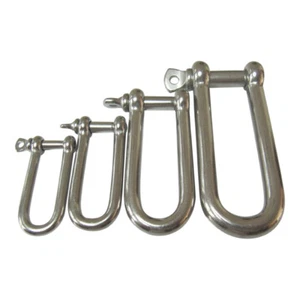 Long D Shackle, 316 Stainless Steel, Sailing Marine Grade Shackle, Sail Attach - Picture 1 of 5