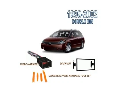 NUEVO se adapta a 1999-2003 NISSAN QUEST KIT DE TABLERO DE INSTALACIÓN ESTÉREO PARA AUTOMÓVIL, ARNÉS DE CABLES Foto 1 de 2