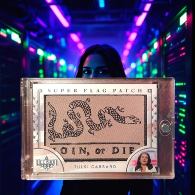 2024 Decision Tulsi Gabbard JOIN or DIE Super Flag Patch Trump DNI MAGA - Image 1 of 2