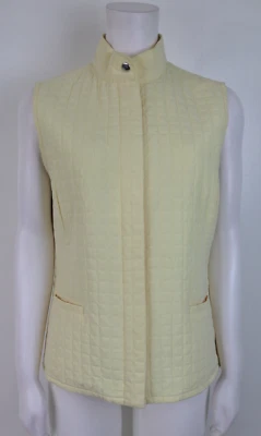 Chaleco acolchado amarillo EP Pro para mujer talla mediana golf exterior bolsillos de resorte Foto 1 de 4