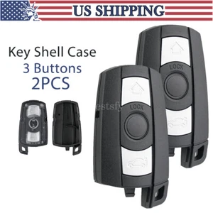 2 Key Fob Shell Case for BMW 1 3 5 6 Series E90 E91 E92 KR55WK49123 KR55WK49127 - Picture 1 of 9