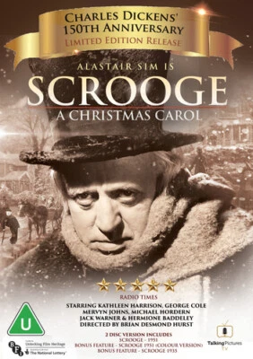 Scrooge - A Christmas Carol DVD (2020) Alastair Sim, Hurst (DIR) cert U 2 discs - Image 1 of 2