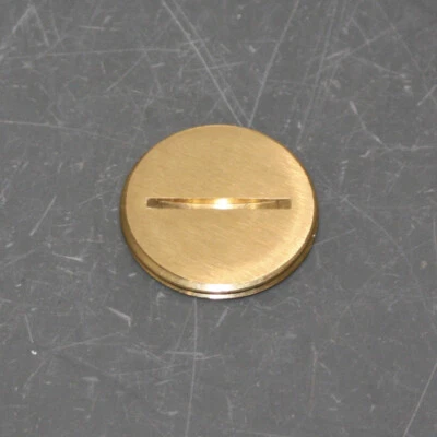 Steel City Floor Plate Plug 692-SC, 1" Round, Brass, for P64 Covers - Image 1 of 4