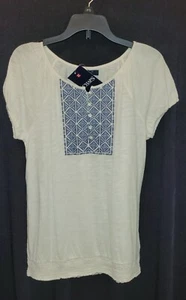 TOP/CAMICIA/CAMICIA/CAMICIA/CAMICIA DA DONNA CHAPS TAGLIA PETITE SMALL, perla, manica corta nuovo con etichette - Foto 1 di 3