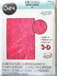 Azaleas Flower Sizzix 3-D Textured Impressions A6 Embossing Folder 663601 NEW! - Picture 1 of 2