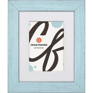 Jasper, 1.5" Country Sky Blue Picture Frame With a Mat - Picture 1 of 7