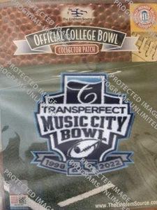 2022 2023 MUSIC CITY BOWL PREMIUM GAMEDAY JERSEY PATCH 25th ANNIVERSARY - Bild 1 von 1