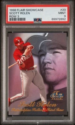 1998 Flair Showcase Row 3 Scott Rolen #20 PSA 9 (Pop 1, 0 Higher) - Image 1 of 2