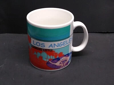 Vintage Starbucks 1999 Los Angeles Randys Donuts Oversized Mug Foto 1 de 4