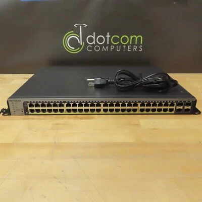 Netgear Prosafe GS752TPP-100NAS Gig Stackable Smart 48 port PoE switch 4 SFP  - Image 1 of 4