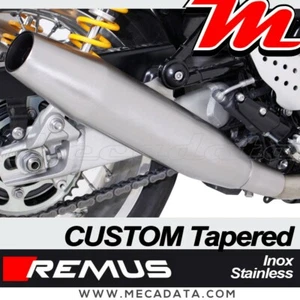 2x REMUS Custom Tapered Endschalldämpfer Edelstahl matt Triumph Thruxton 1200 R 2019 - Bild 1 von 1