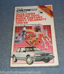 CHILTON OLDS CIERA PONTIAC 6000 ETC. REPAIR MANUAL 1982 - 1988 - Imagen 1 de 3