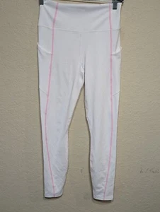 NUEVO CON ETIQUETAS Leggings Fabletics Oasis Cintura Alta Bolsillo 7/8 Blanco y Rosa Talla S ¡LEER! - Imagen 1 de 7