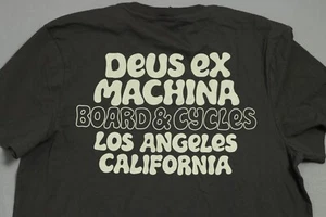 Deus Ex Machina Shirt Mens Large Gray Surf Boards Customs Cycles LA Cali - Picture 1 of 11