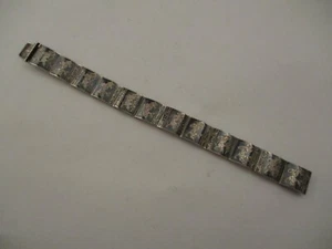 Thai Nakon 6.5" Sterling Silver Link Panel Link Bracelet Engraved Hindu Gods - Picture 1 of 6