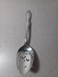 3 Vintage Oneida Chatelaine Community Stainless Flatware Slotted Serving Spoons - Picture 1 of 3