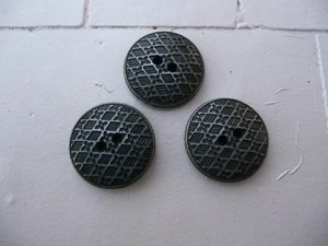 3 Bottoni Antichi da Collezione IN Metallo - Foto 1 di 2