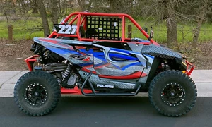 Polaris RS1 RZR graphics custom wrap kit #5915 Red Blue - Picture 1 of 3