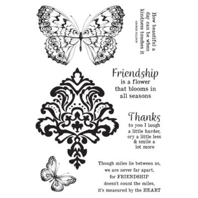 Juego de sellos de goma transparentes sin montar BUTTERFLY ROMANTIQUE Kaisercraft CS315 nuevo Foto 1 de 2