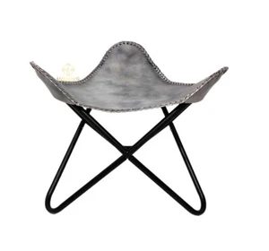 Openable Butterfly Ottoman Stool, Leather Relaxing Footrest Footstool PL2-202 - Picture 1 of 4