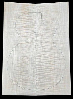 Figured 4a curly maple droptop glued guitar top - Image 1 of 4
