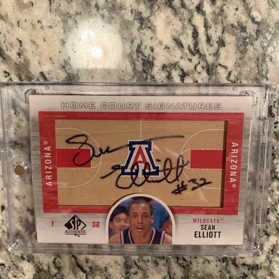 sean elliott auto Rare SP Home Court Signatures - Image 1 of 2