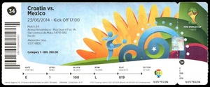 Ticket 2014 Croatia vs. Mexico World Cup 2014 #34 19527 - Picture 1 of 2