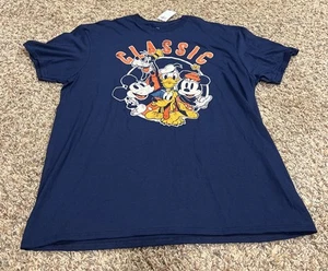 Men’s Size XL Extra Large Disney Mickey Mouse Navy Shirt - Picture 1 of 2
