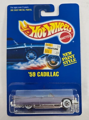 Cadillac 1959 Hot Wheels nuevo estilo de pintura coleccionista n.º 266 1991 Foto 1 de 4
