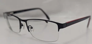 Robert Mitchel XL Eyeglasses Frames 6001 Black Square Half Rim 59x18x150mm - Picture 1 of 6