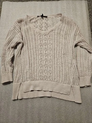 Suéter para mujer White House Black Market mezcla de lino rosa talla M Foto 1 de 4