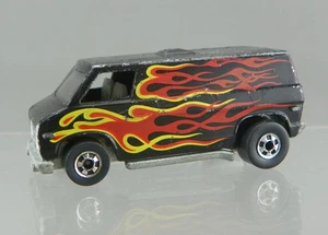 Vintage 1974 Hot Wheels Flying Colors Diecast Black & Flames Super Van G-VG HK - Picture 1 of 6