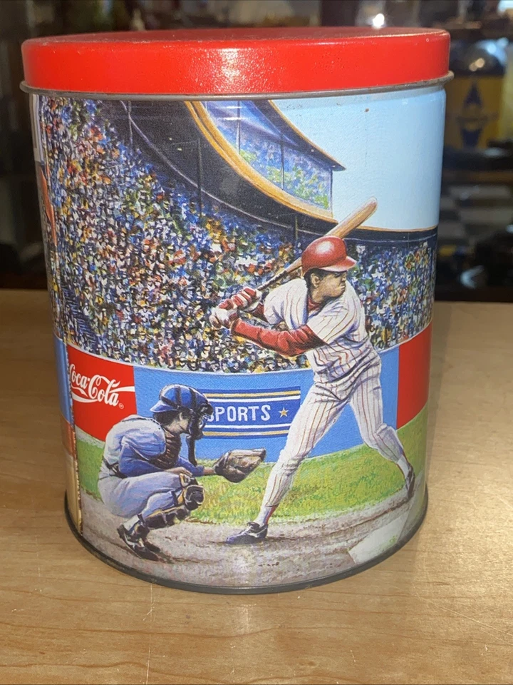 1993 Vintage Coca-Cola Sports Tin -Basketball ,Baseball , and Football graphics - Image 1 of 4