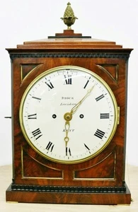 Antike englische Regency John Brock of Kent Twin Fusee Schlagbügeluhr - Bild 1 von 22
