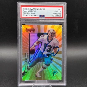 Bowman's Best Dan Marino 1998 refractor automático 258/400 #80 PSA 9/10 autógrafo patio - Imagen 1 de 2
