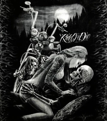 Ride or Die Motorcycle Blanket, Plush Queen Size Throw- Extremely Soft & Warm - Image 1 of 4