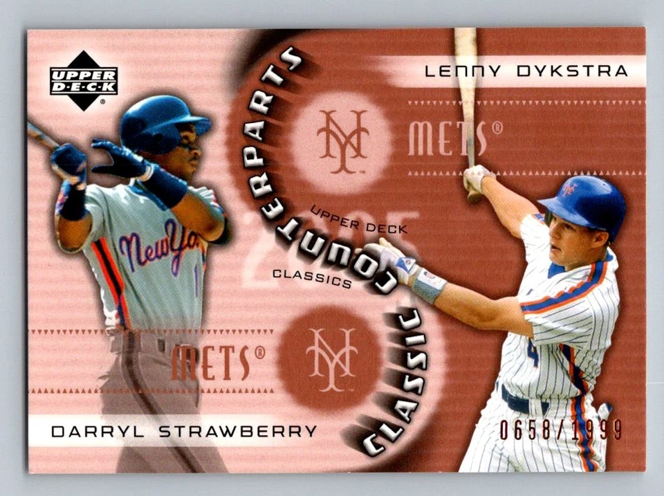 2005 Upper Deck Darryl Strawberry Lenny Dykstra💥/1999 Classic Counterparts CCDS - Image 1 of 2