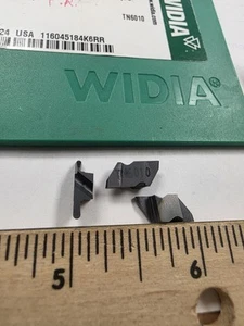 Widia .058 WIDE  Full R TopGroove Carb. Inserts. grade TN6010 NR2M075L USA 3pcs - Picture 1 of 3