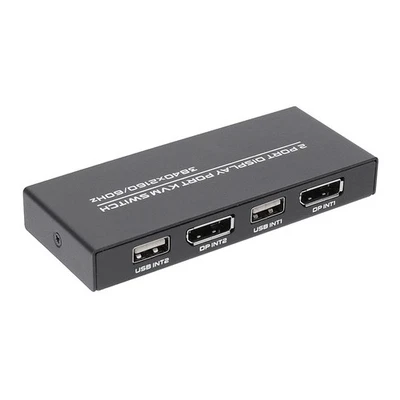 DisplayPort KVM , 4K@60Hz DP USB Switcher für 2 Computer Share Tastatur Mau2297 - Bild 1 von 4