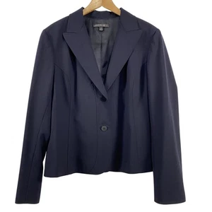 Lafayette 148 Womens Wool Blend 2 Button Blazer sz 16 Blue Careerwear Designer - Picture 1 of 11