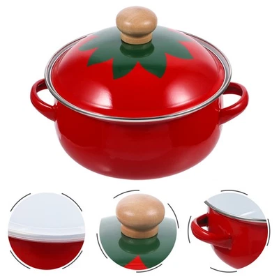 Küche Suppe Topf Haushalt Topf Emaille Kochtopf Doppelgriff Kochtopf - Bild 1 von 4