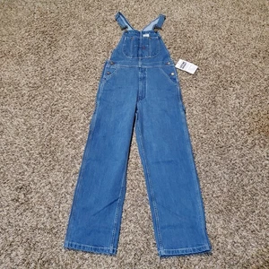 Hisea Overalls Mens 30x30 Blue Denim Bib Carpenter Workwear Farm Trucker Medium - Picture 1 of 10